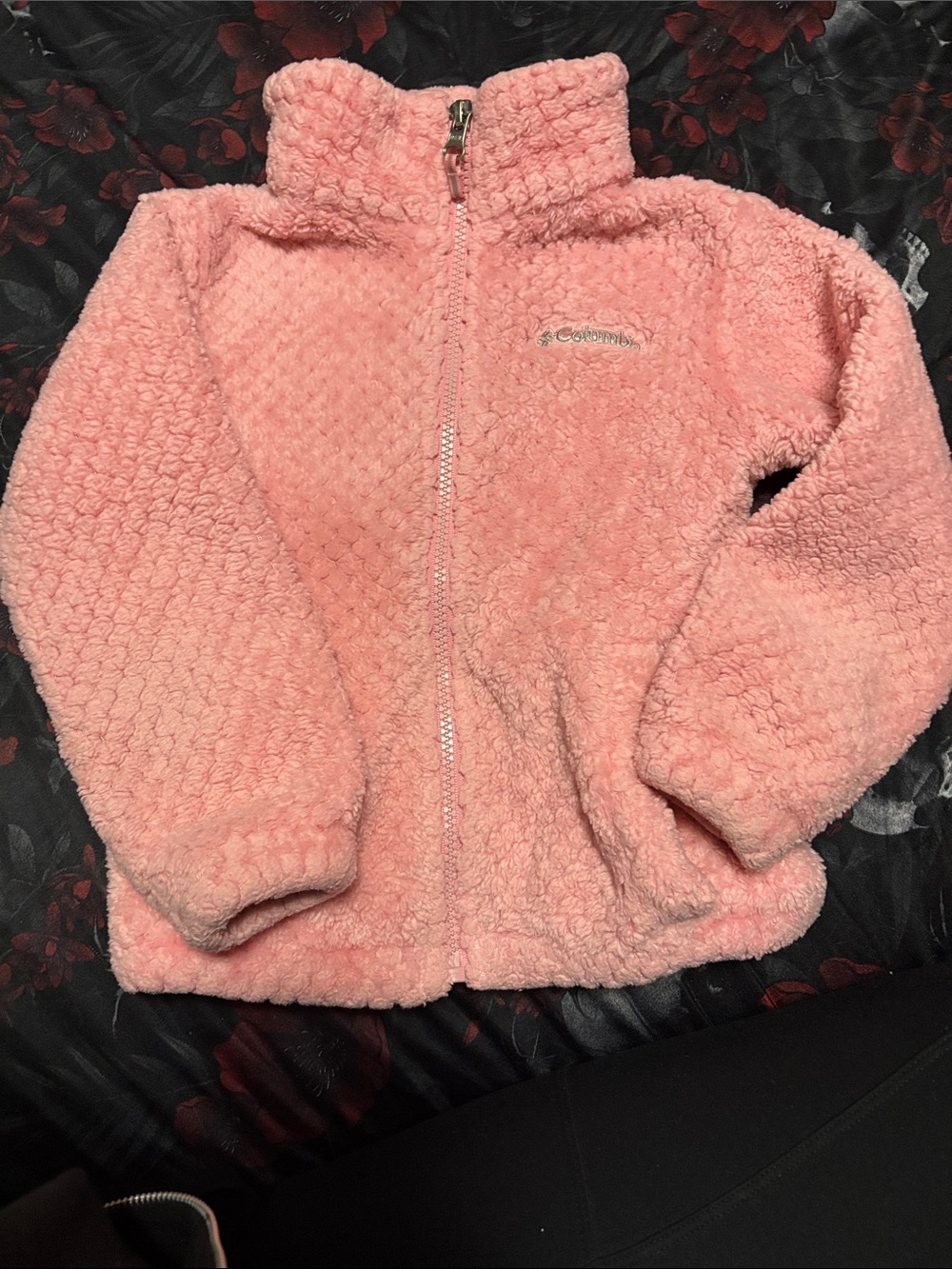Columbia Kids Light Pink Sherpa Fleece Zip-Up Jacket